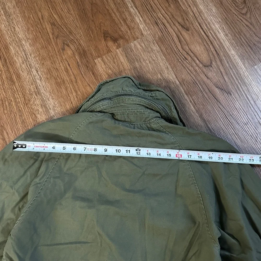 Vintage Military Field Jacket Mens M Olive Green Good Hooded Utility M-65 Style